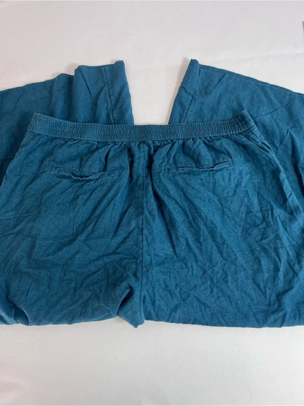 Banana Republic Women’s Teal Linen Blend Wide Leg Pants